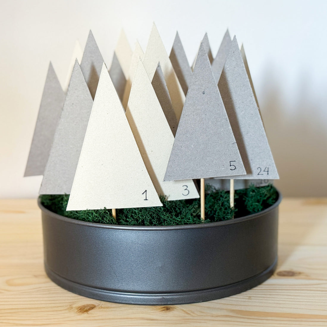 Gebastelter Adventswald.