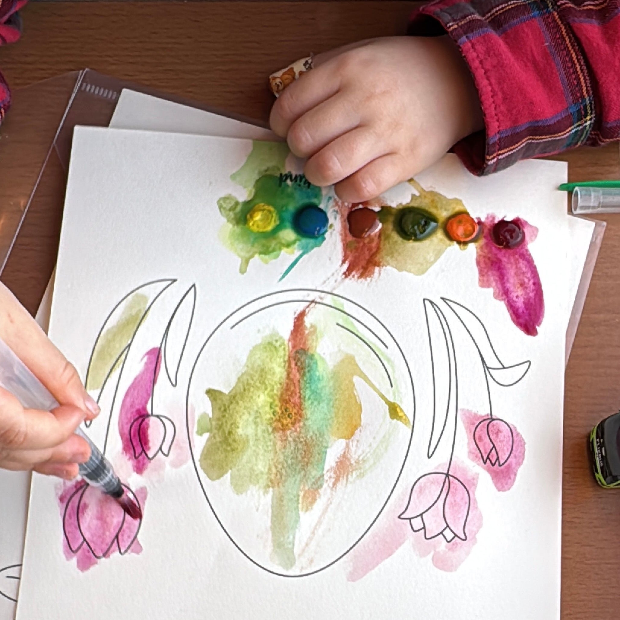 Aquarell-Ideen mit Kindern: Einfache Osterbilder malen
