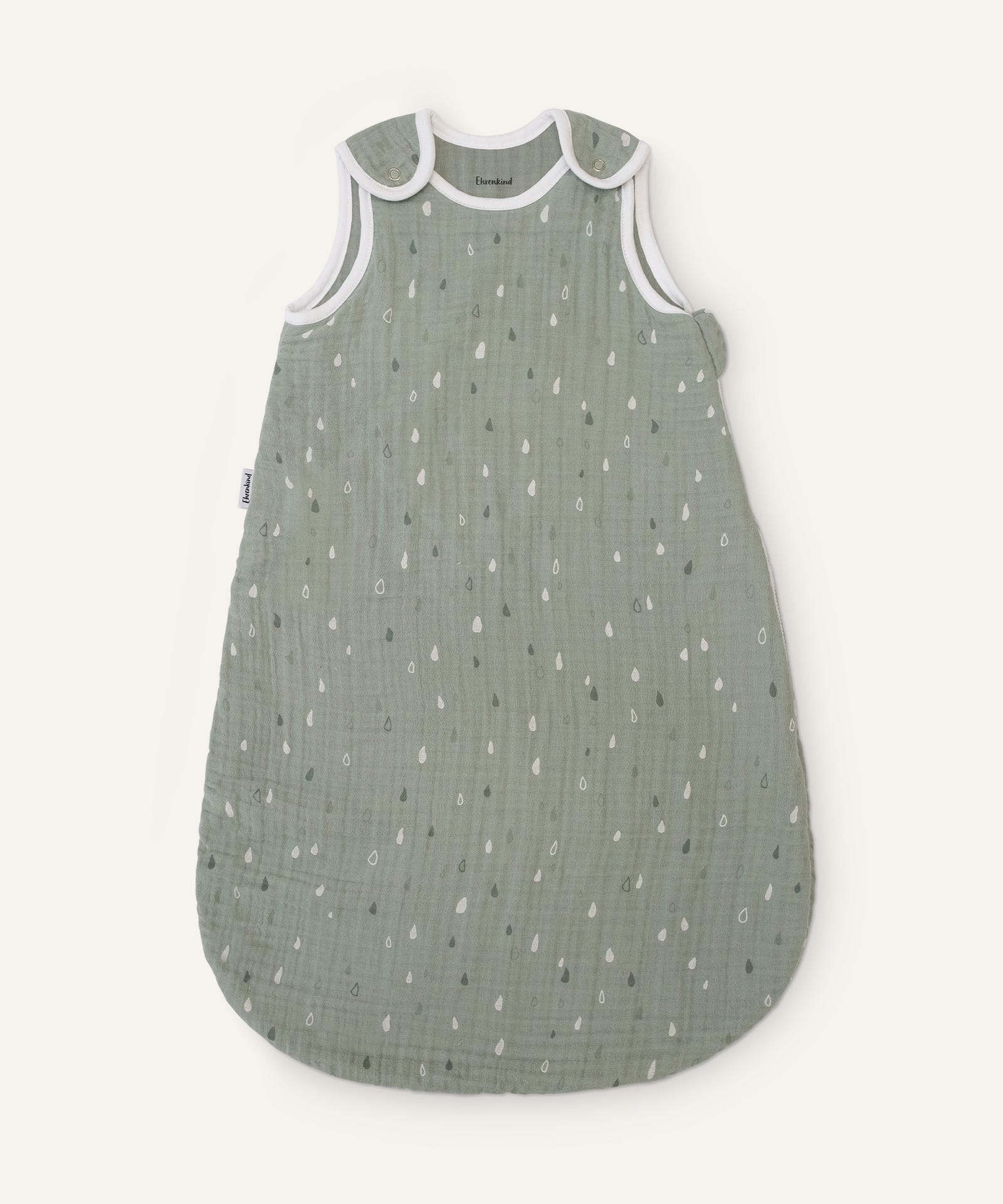 Musselin-Babyschlafsack 0.5 TOG in Jade.