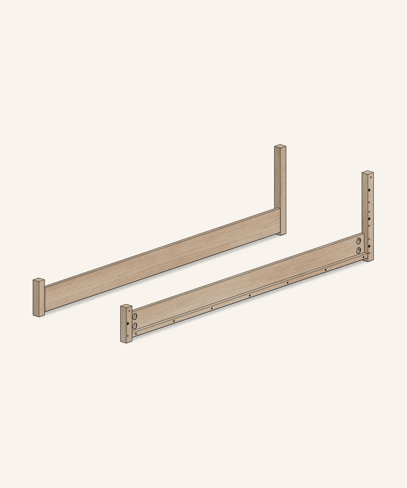 Rückbau-Set Familienbett  |  Birke