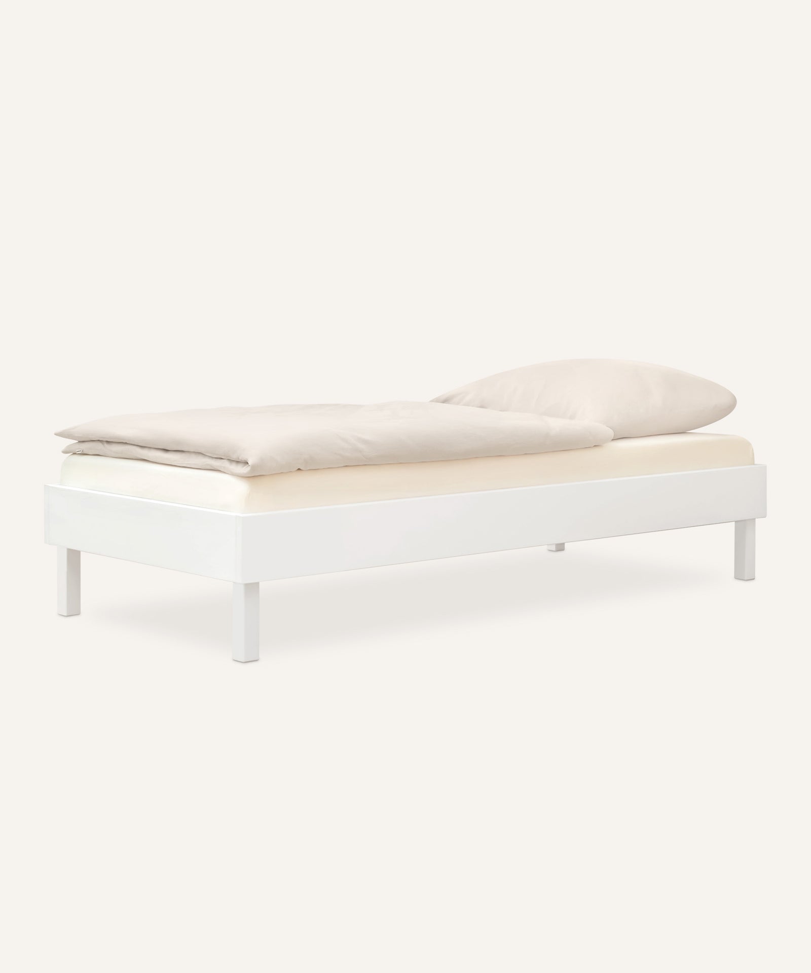 Einzelbett Plano | Kiefer Weiß | 90 × 200 cm