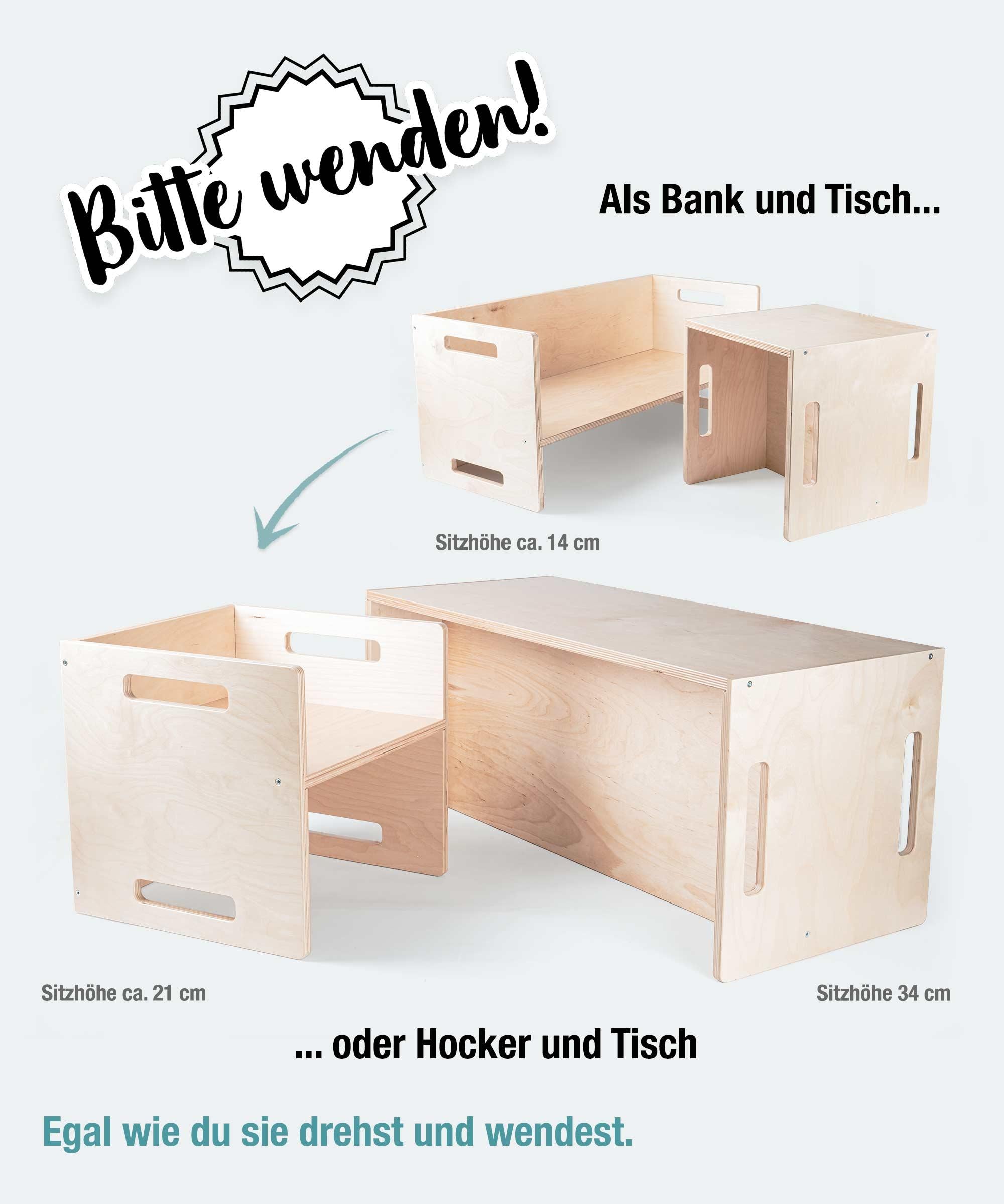 Hocker | Birkenschichtholz (Transparent Lackiert)