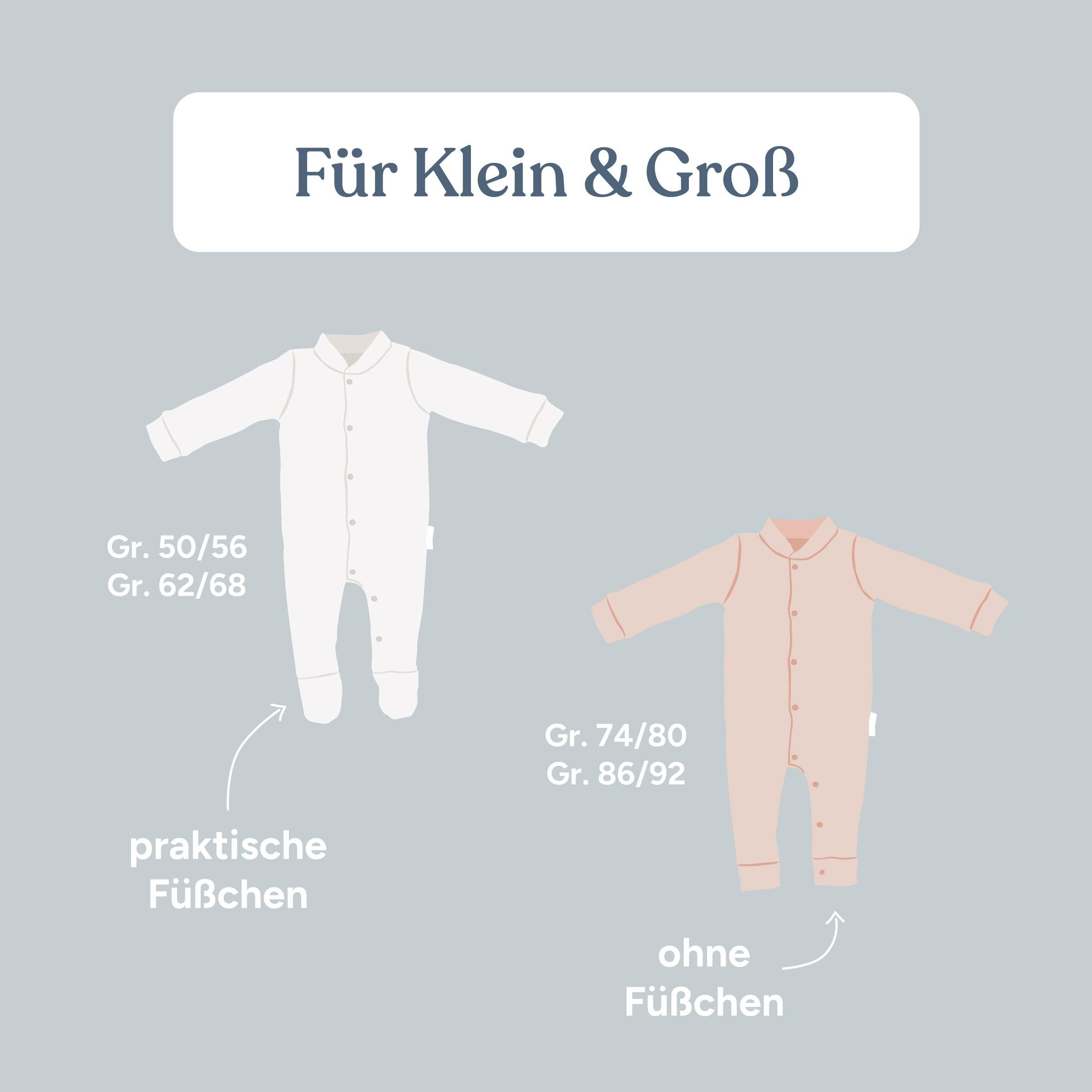 Schlafoverall | Rosé-Ringel | 74/80