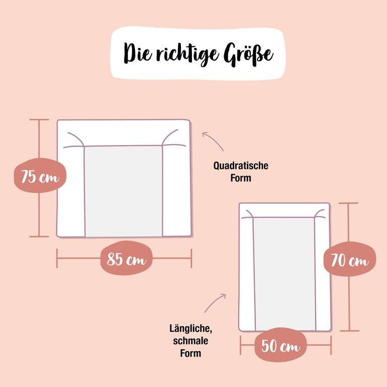 Wickelauflage | Baumwolle | 50x70 cm | Rosé