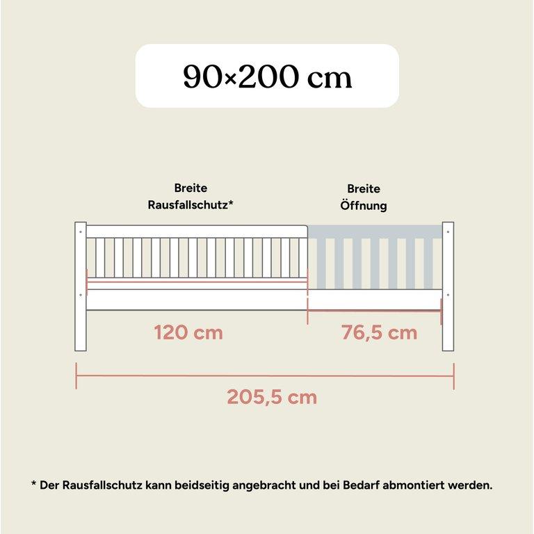 Kinderbett Livo | 90x200 cm | Buche Weiß