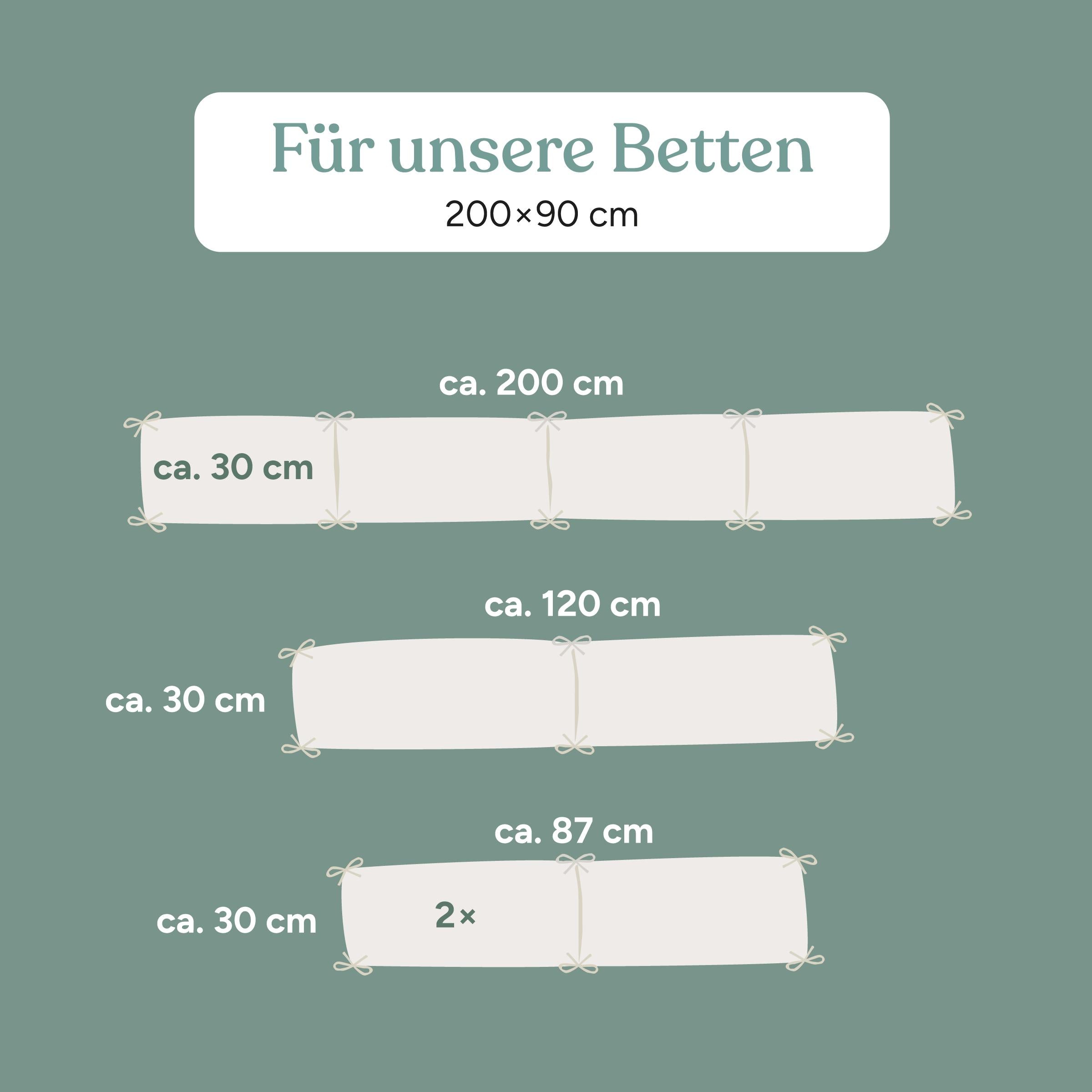 Bettumrandung | Kinderbett | Hellgrau | 90x200 cm