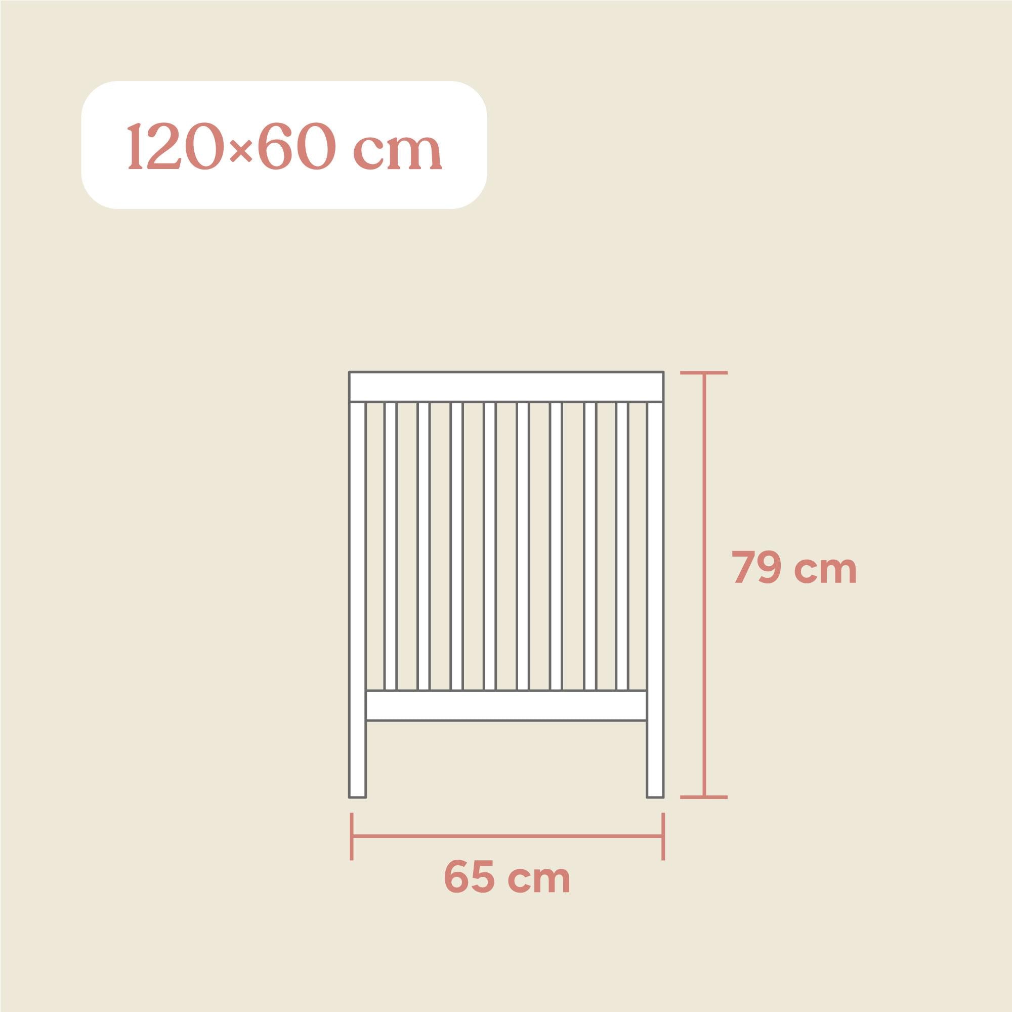 Babybett Pur | 60x120 cm | Hellgrau