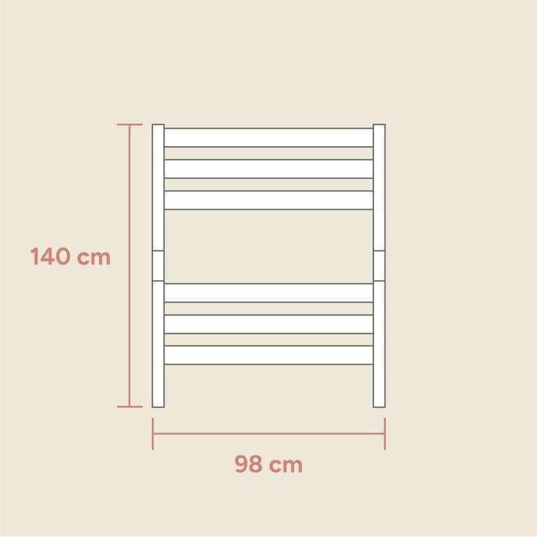 Stockbett | Transparent Lackiert | 140 cm