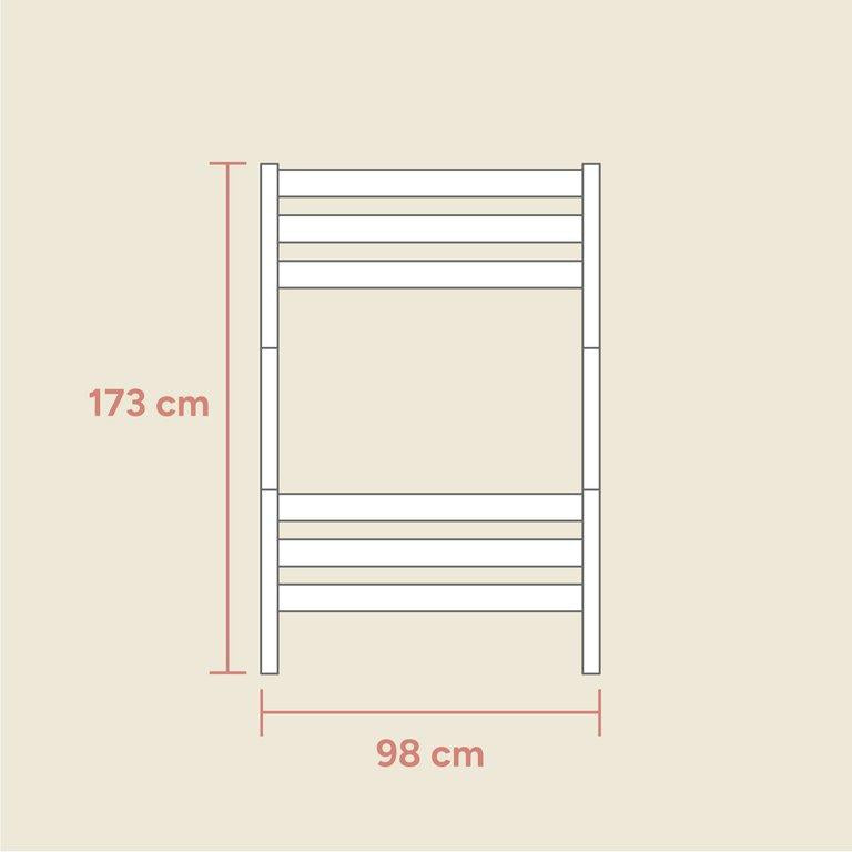 Stockbett | Transparent Lackiert | 173 cm