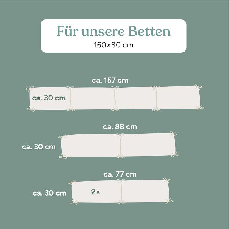 Bettumrandung | Kinderbett | Beige | 80x160 cm