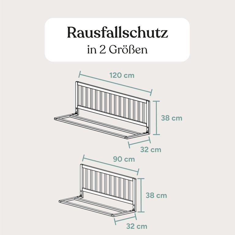Rausfallschutz | Buche (Transparent Lackiert) | 90 cm