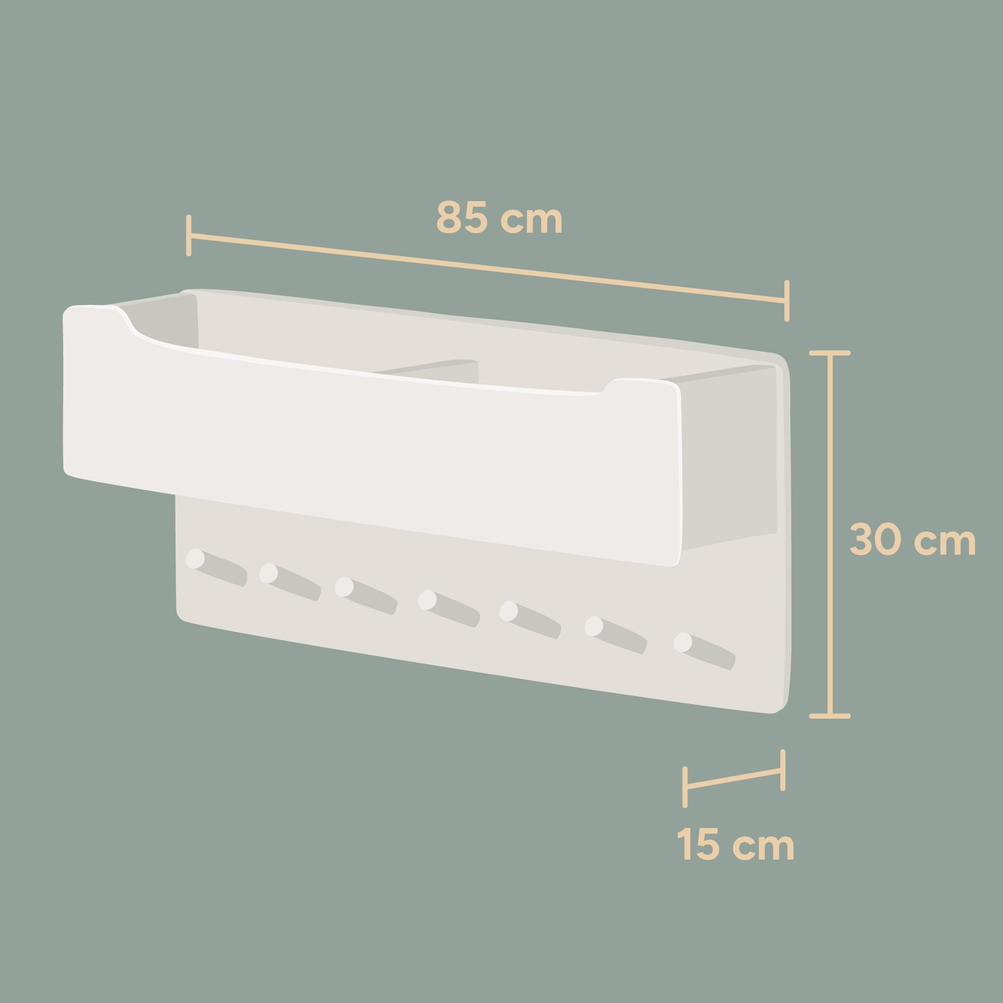 Kindergarderobe | 85 cm | Ohne Sichtfenster | Birkenschichtholz (Transparent Lackiert)