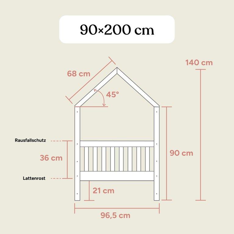 Hausbett Livo | Buche Natur | 90x200 cm