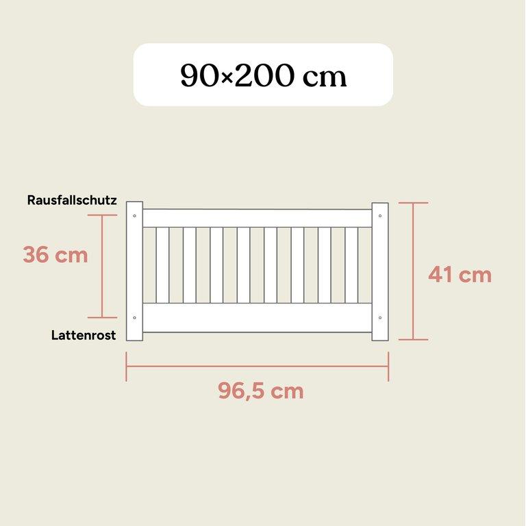 Bodenbett Livo | Buche Natur | 90x200 cm