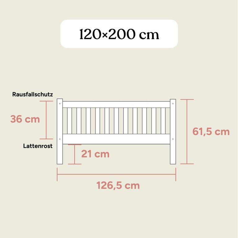 Kinderbett Livo | Buche Weiß | 120x200 cm