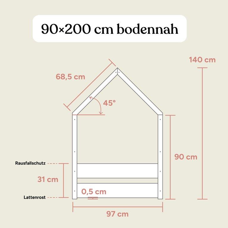 Hausbett Nova | Buche Natur | 90x200 cm