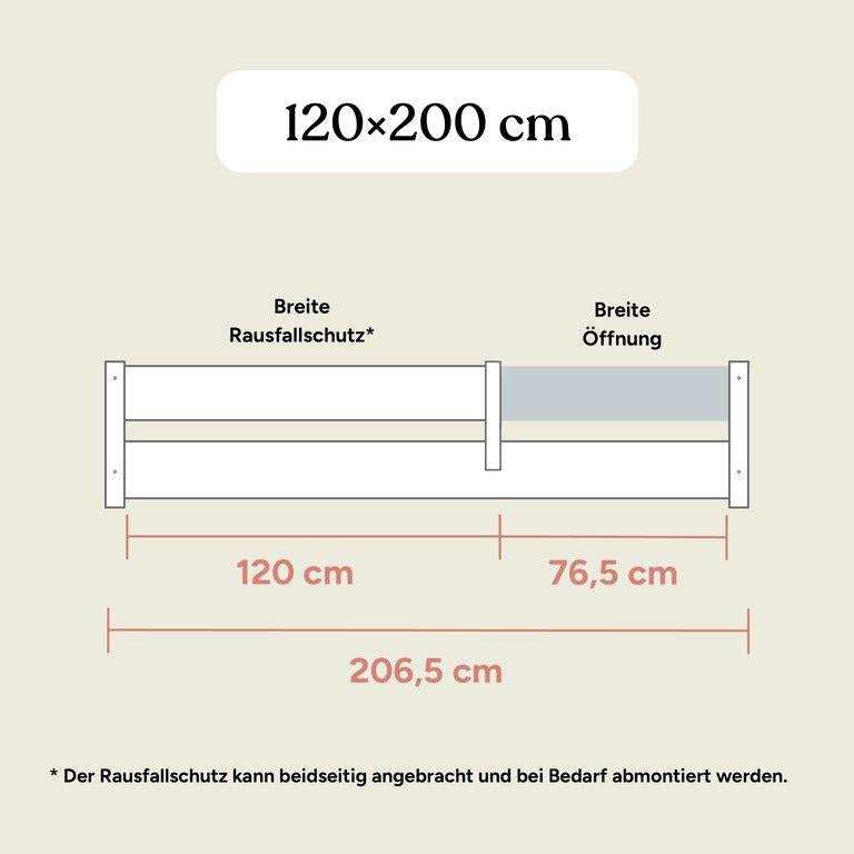 Bodenbett Nova | Buche Natur | 120x200 cm