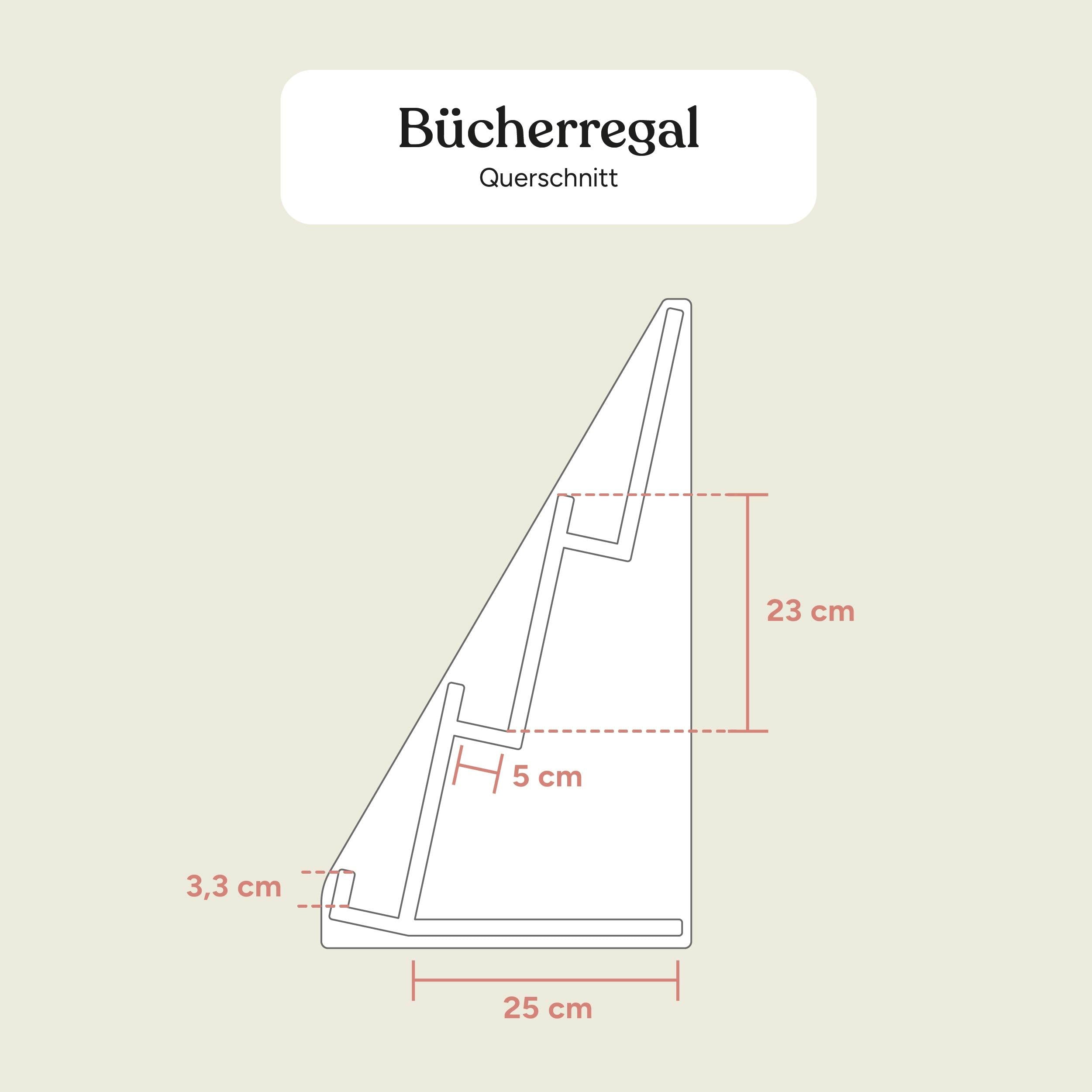 Bücherregal | Kiefer Natur | 60 cm