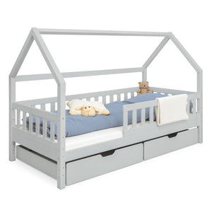 Hausbett mit 2 Schubladen