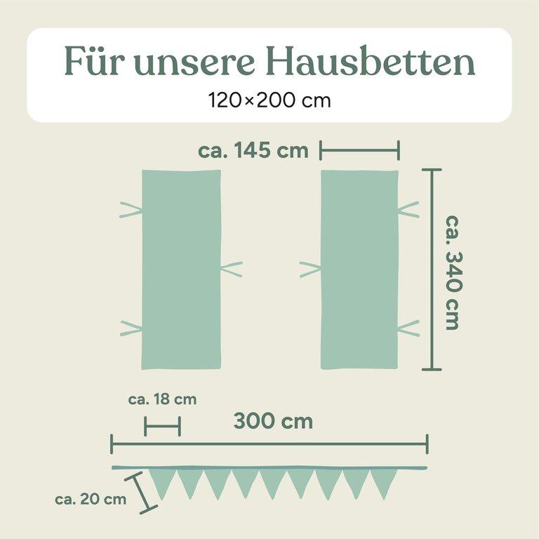 Betthimmel-Set | Rosé | 145x340 cm