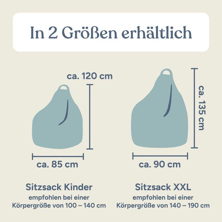 Sitzsack XXL | Cord Hellgrau
