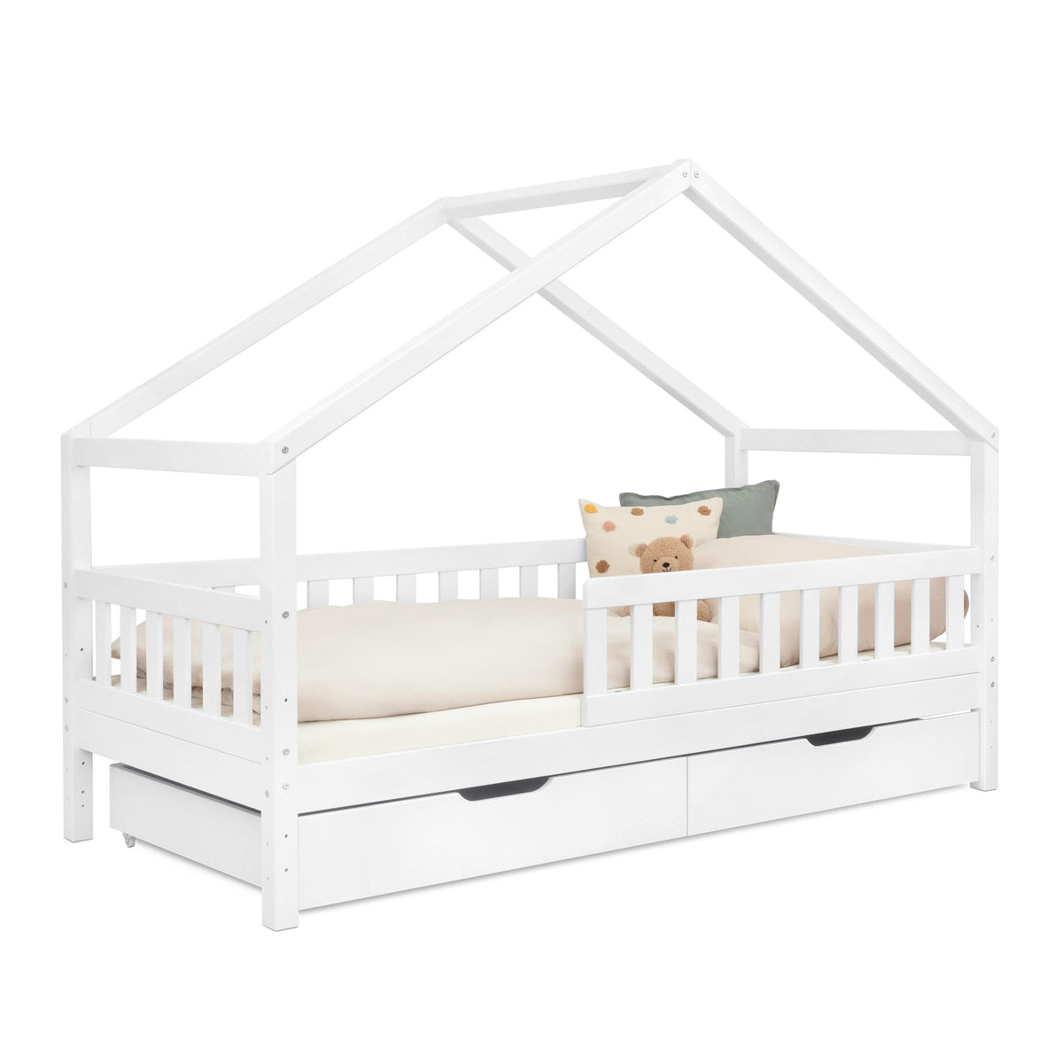 Hausbett mit 2 Schubladen