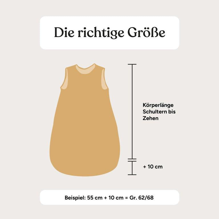 Babyschlafsack | Sommer | Musselin | 0,5 TOG | Salbei Gemustert | 62/68