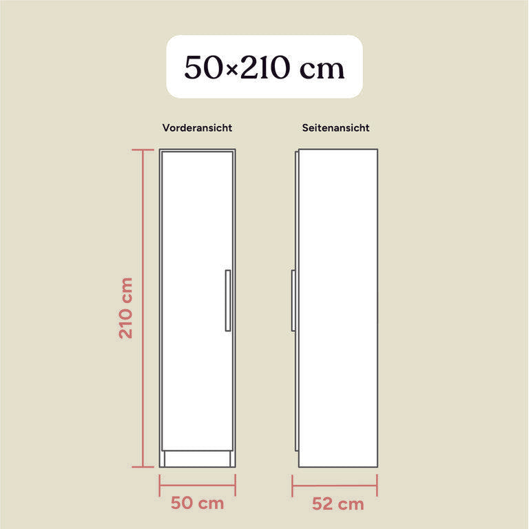 Kleiderschrank Linia | Kiefer Natur | 50 cm