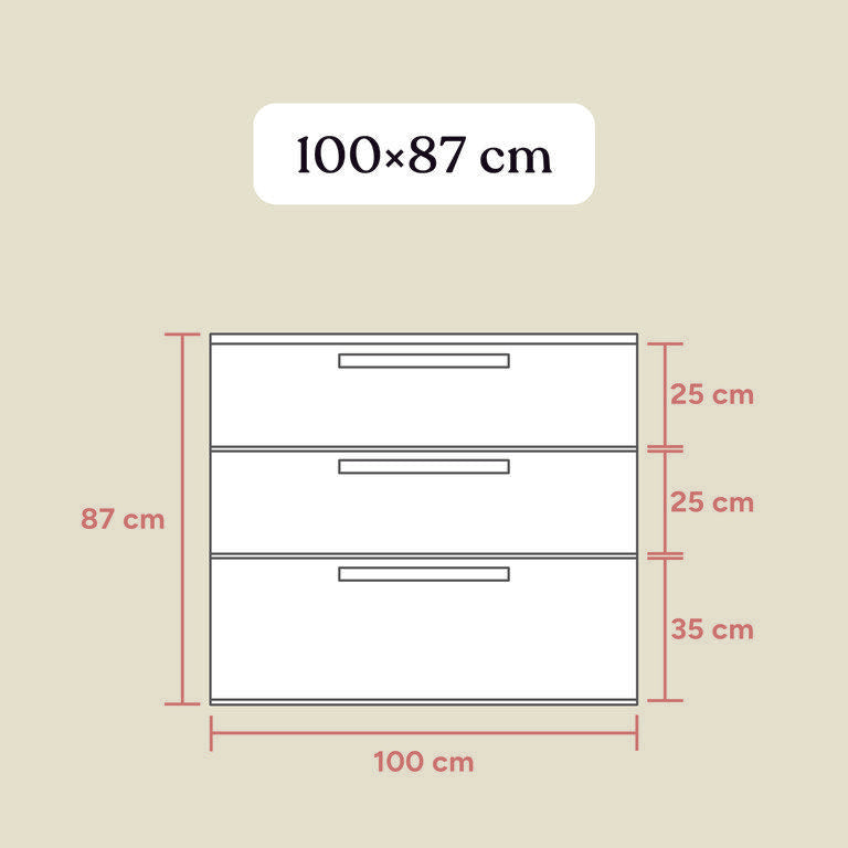 Kommode Linia | Kiefer Natur | Mit Rollschublade