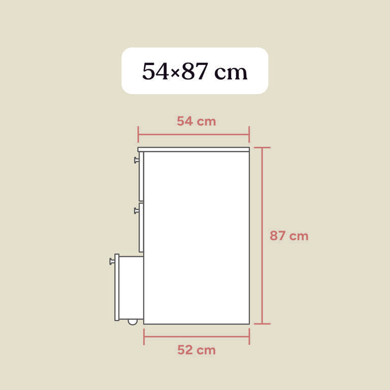Kommode Linia | Kiefer Natur | Mit Rollschublade