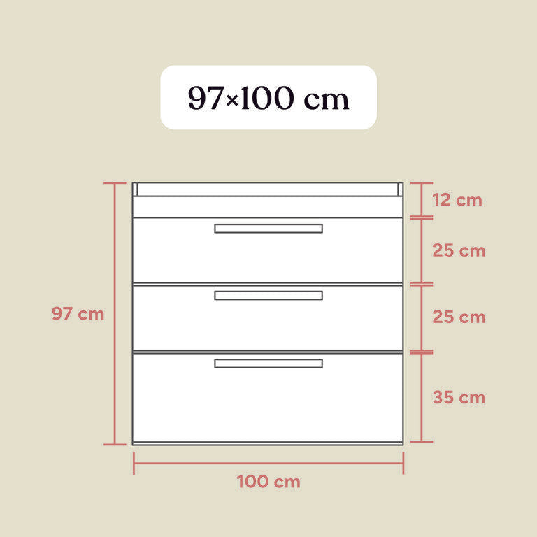 Wickelkommode Linia | Kiefer Natur | Mit Rollschublade