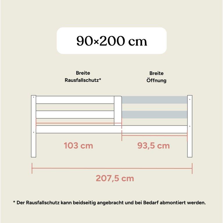 Haus- und Kinderbett Sona | 90x200 cm | Kiefer Natur