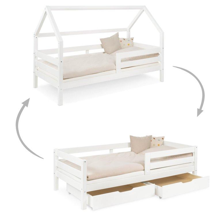 Haus- & Kinderbett mit Doppelschublade