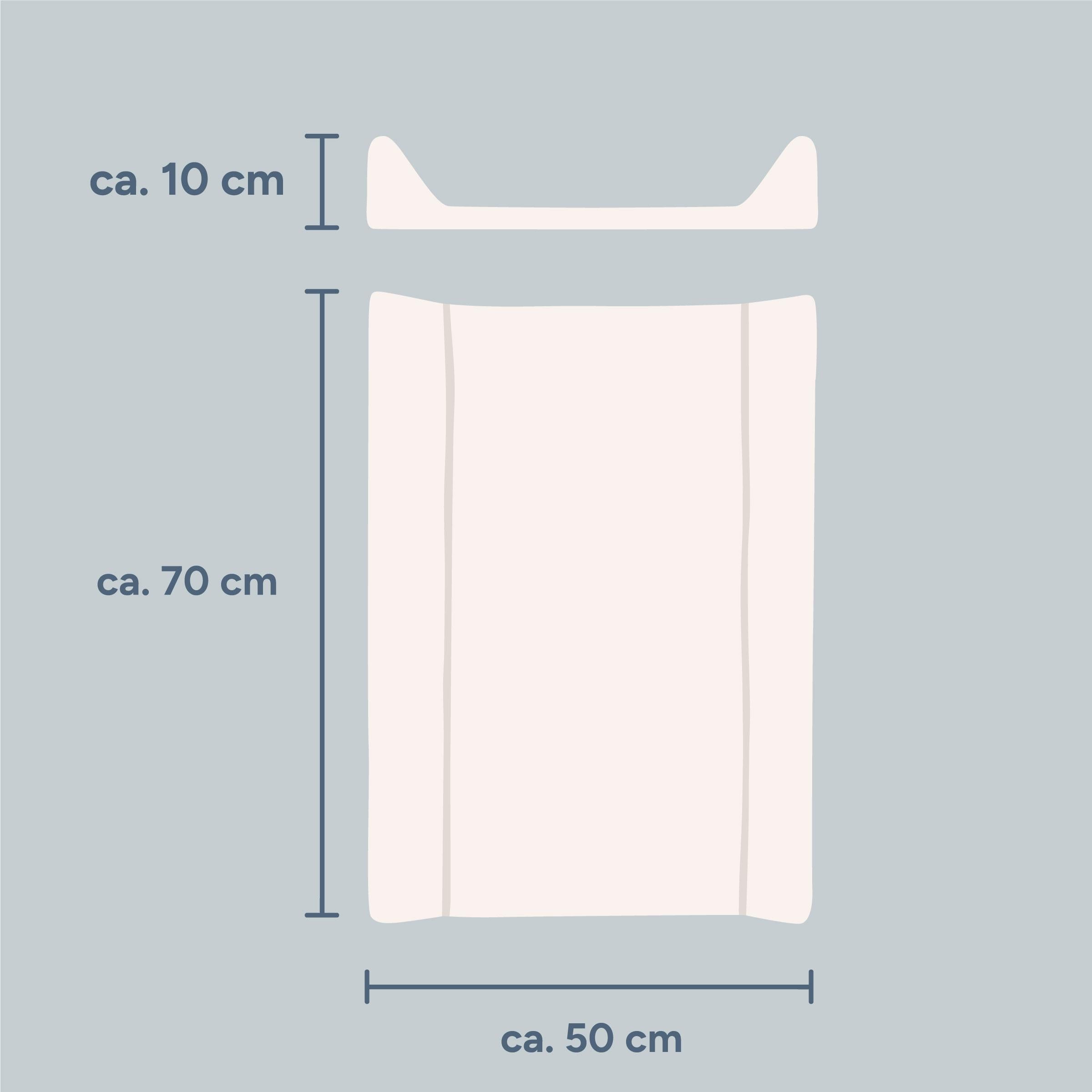 Wickelauflage mit Keil | abwaschbar | Taupe | 50x70 cm