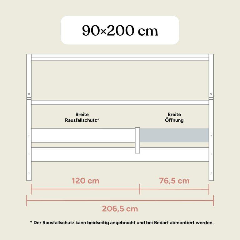 Hausbett Nova | Buche Weiß | 90x200 cm