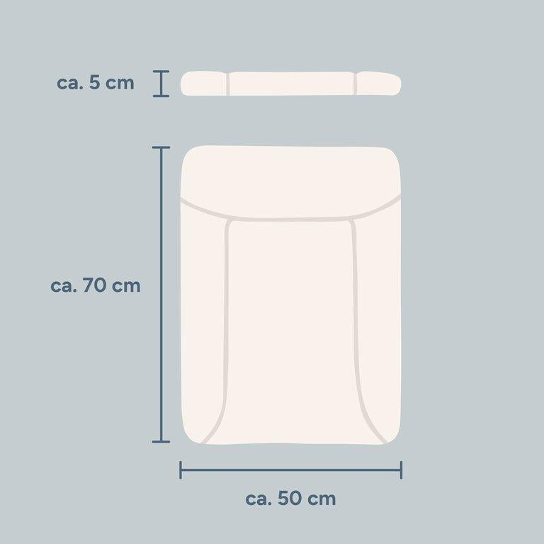 Wickelauflage abwaschbar | Beige | 50x70 cm