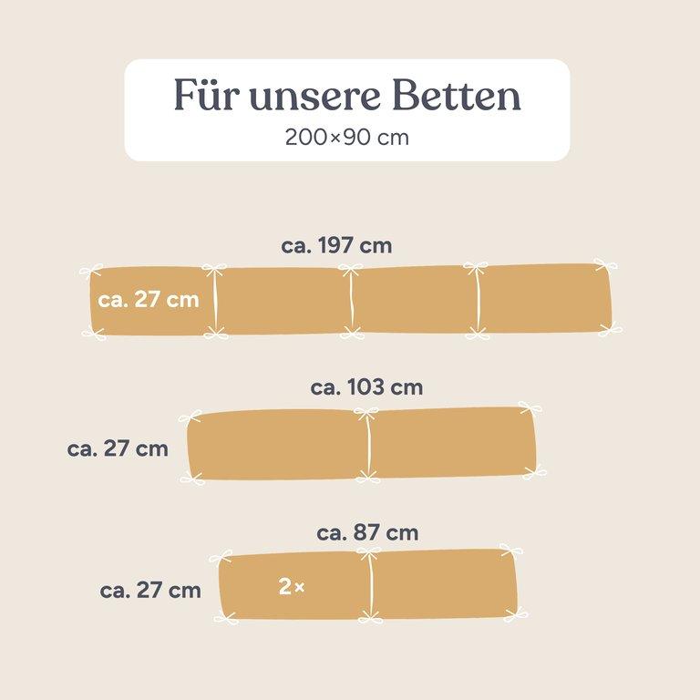 Bettumrandung Sona Renforcé | 200x90 cm | Beige
