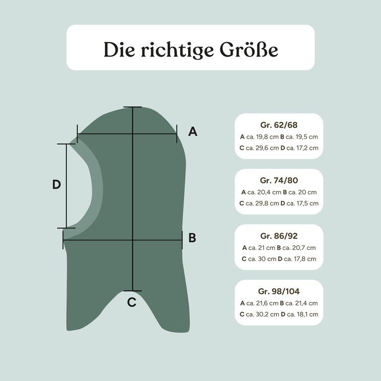 Schlupfmütze Wollfleece | Jade | 62/68