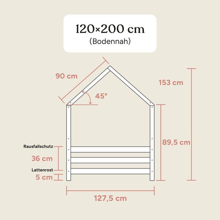 Hausbett Sona | Kiefer Natur | 120x200 cm
