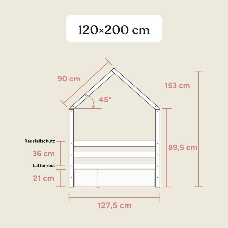 Hausbett Sona | Kiefer Natur | 120x200 cm