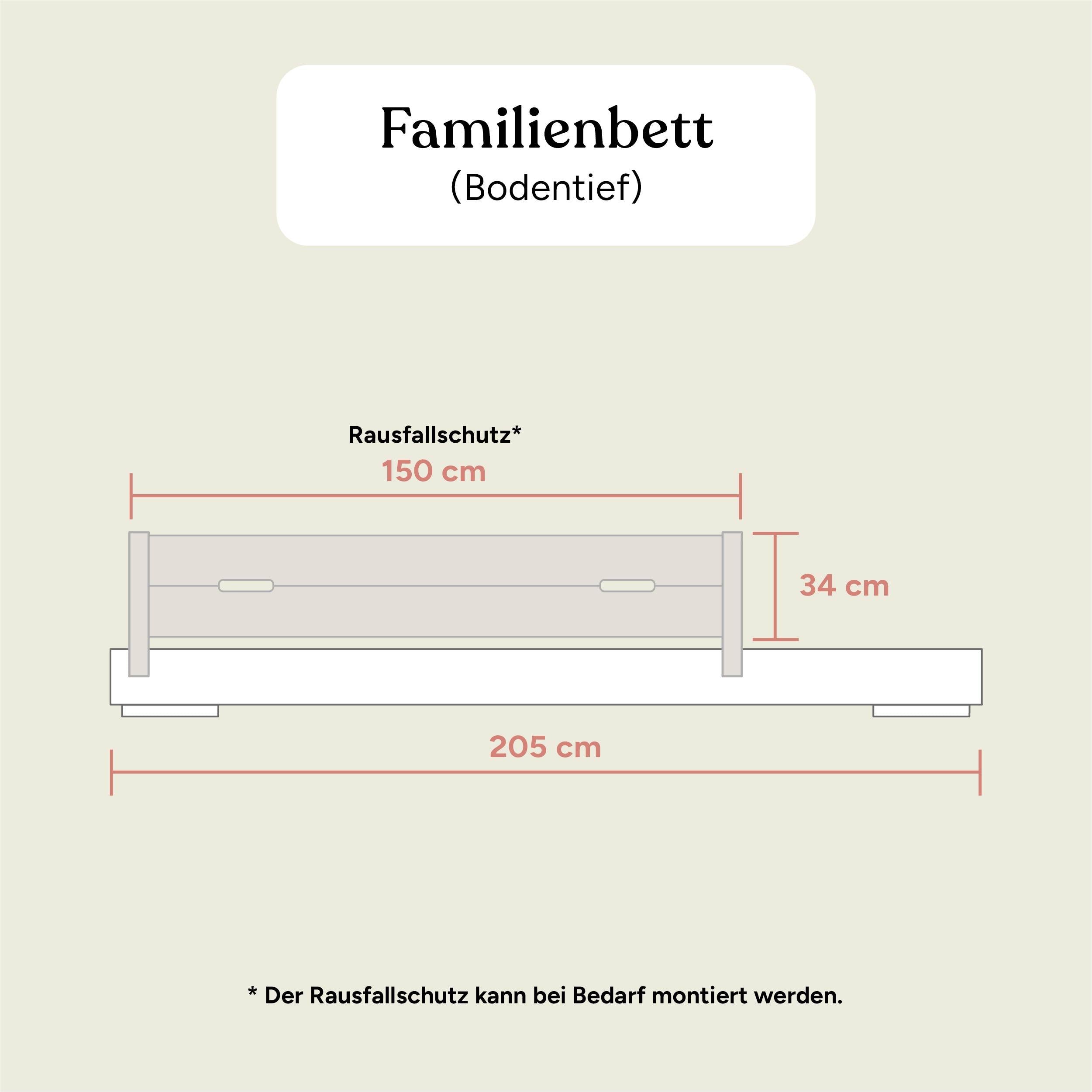Familienbett Plano | Buche Natur | 230x200 cm