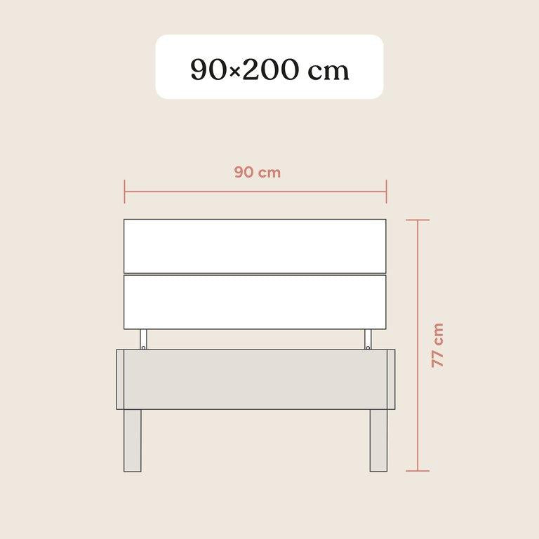 Familienbett Plano Kopfteil  | Eiche Geölt | 90 cm