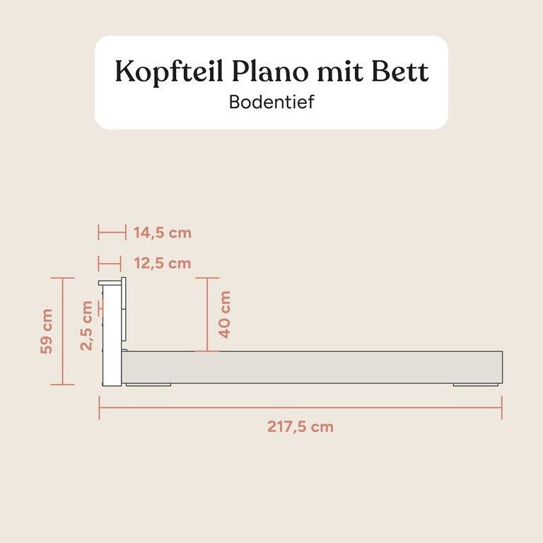 Familienbett Plano Kopfteil  | Eiche Geölt | 90 cm