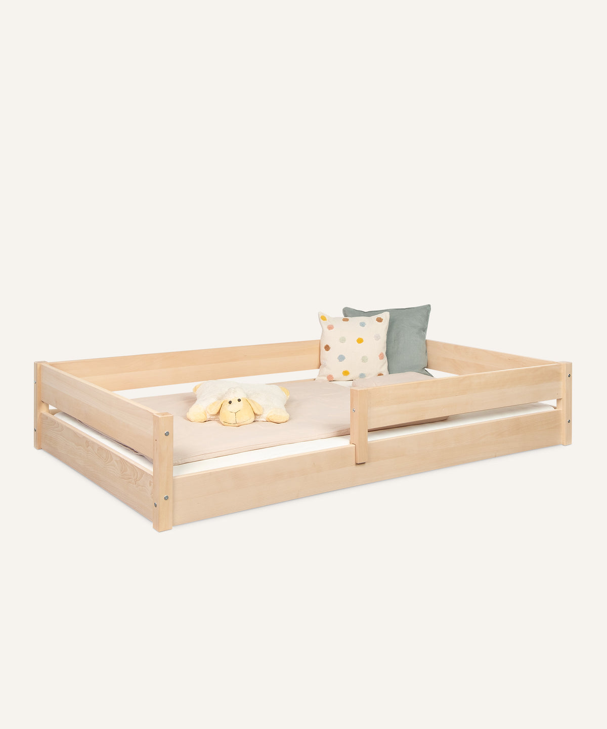 Bodenbett Buche B3 120x200 cm Natur.