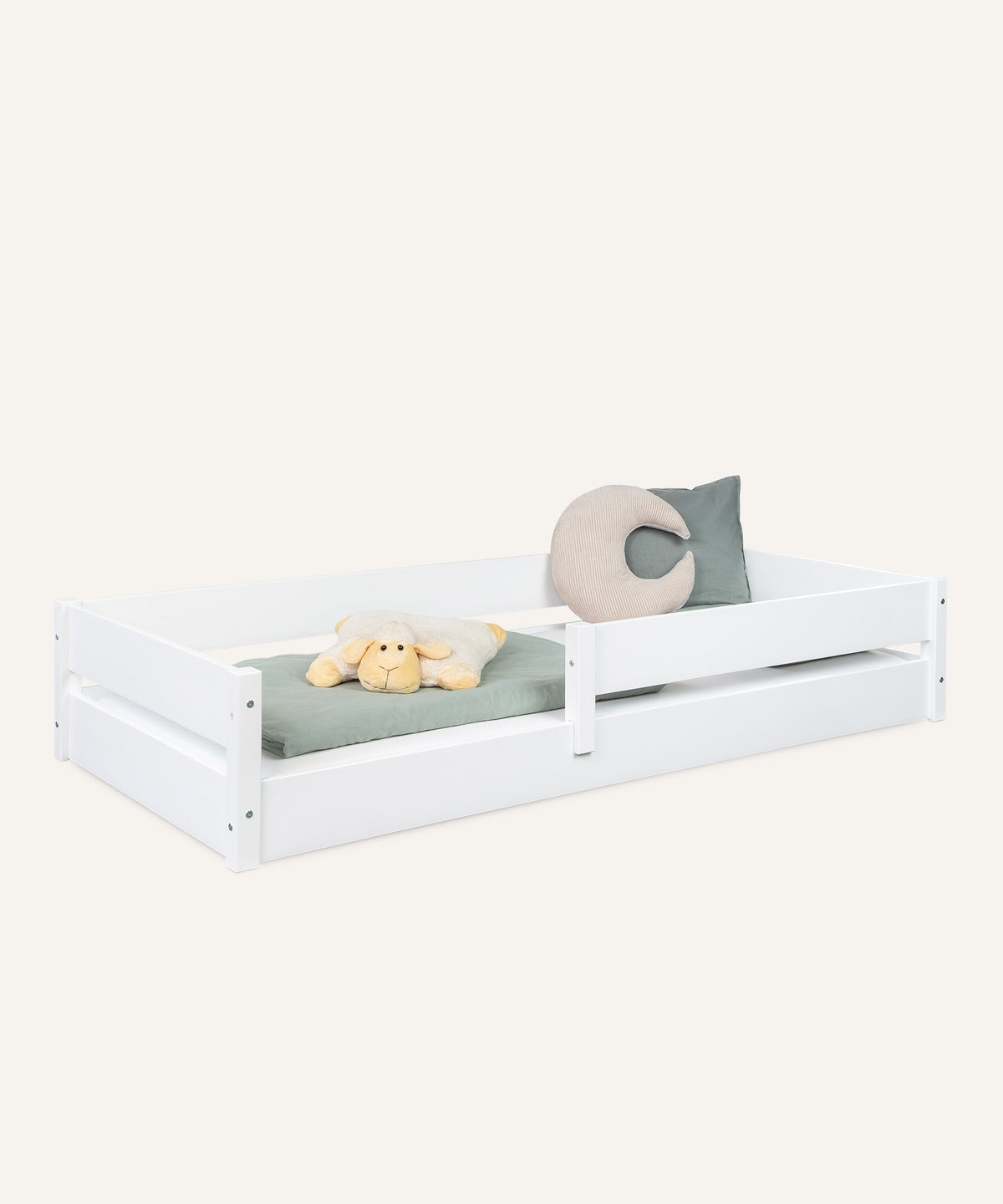 Bodenbett Nova | Buche Weiß