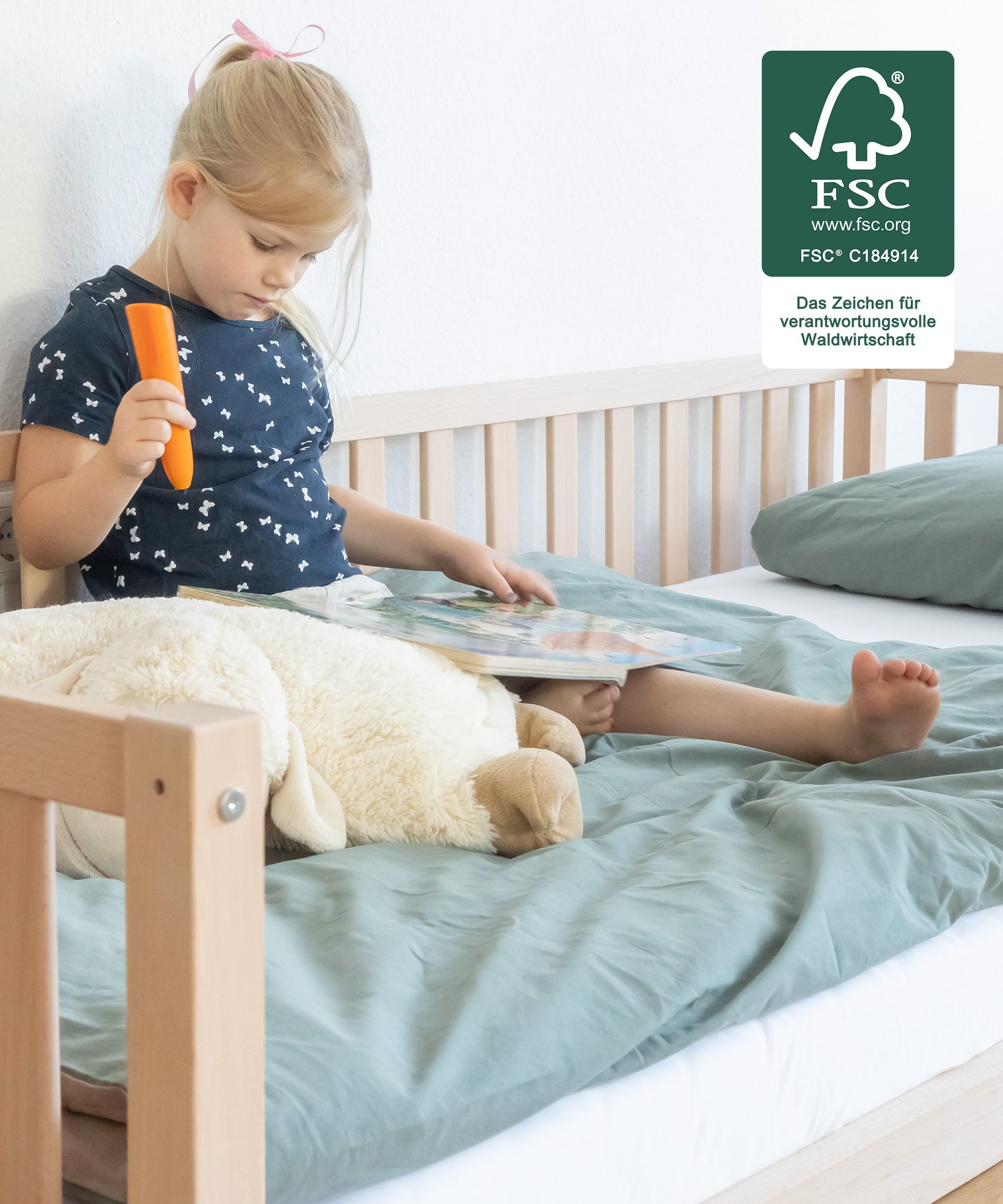 Bodenbett Buche Natur FSC