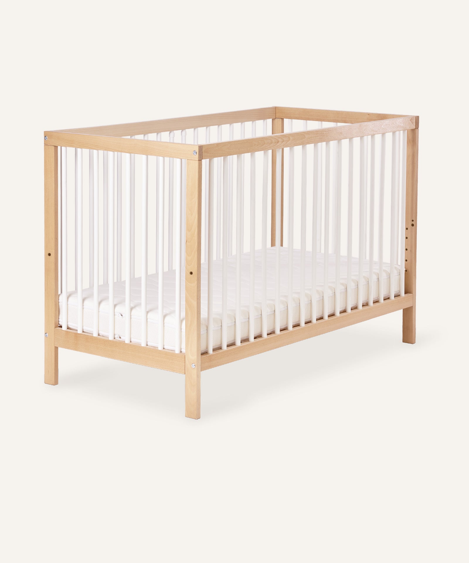 Babybett Pur |  Natur-Weiß - Natur-Weiß / 60 × 120 / Babybett Pur