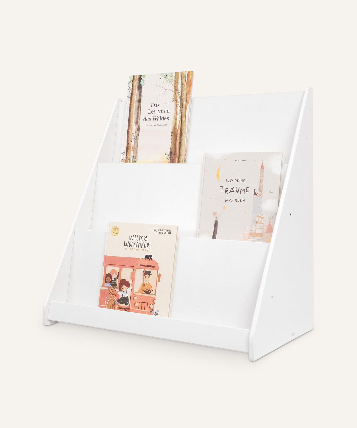 Ehrenkind Bücherregal 60 cm weiß lackiert.