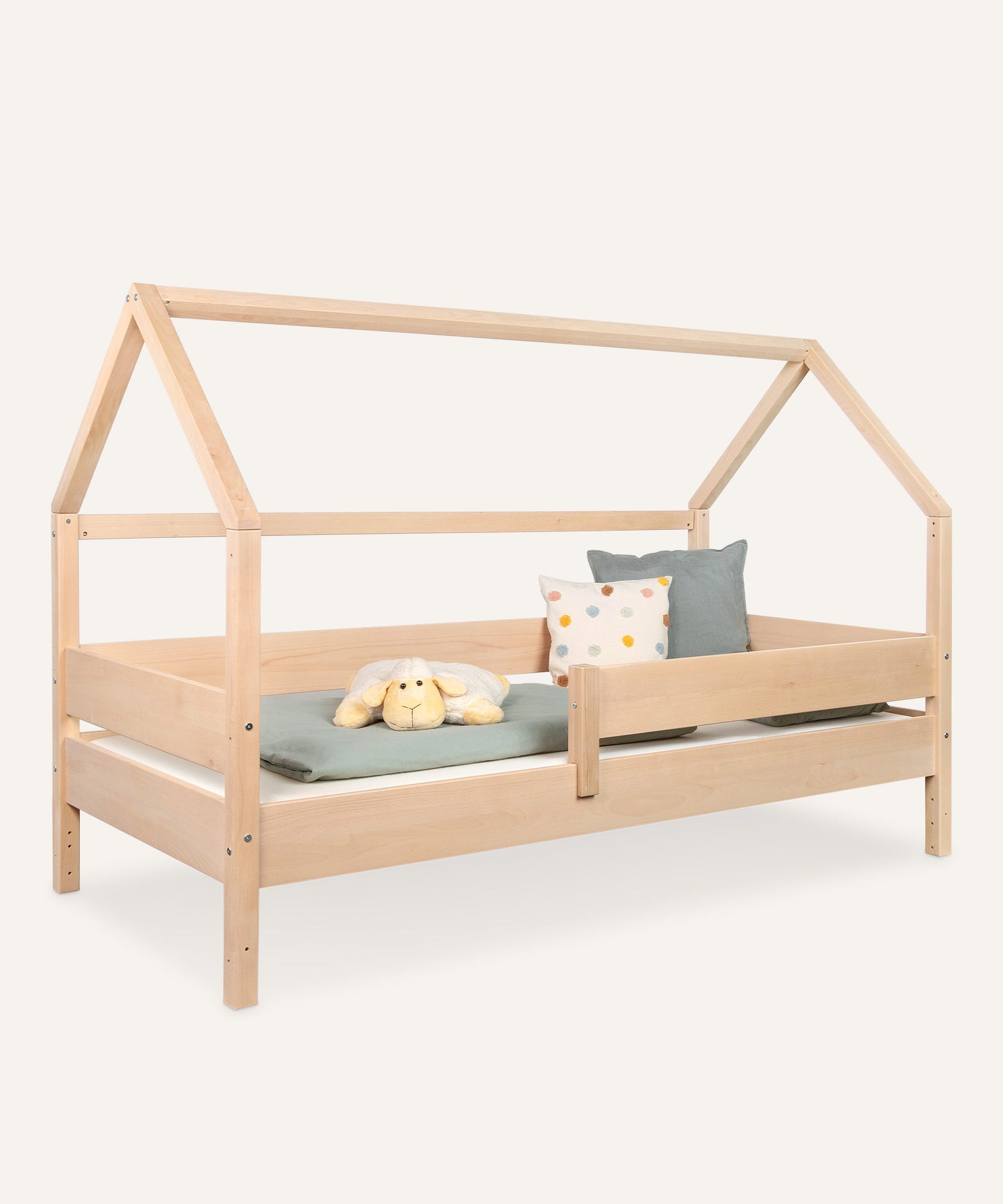 Ehrenkind Hausbett Buche B3 90x200 Natur.