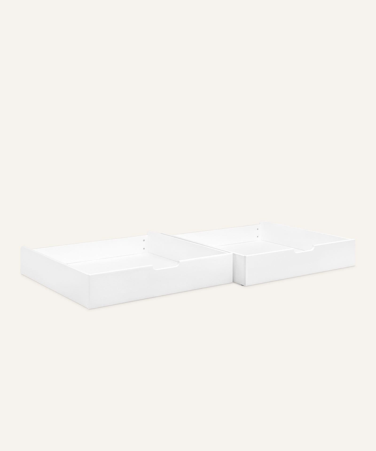 Ehrenkind Hausbett Buche B3 Doppelschubladen Weiß.